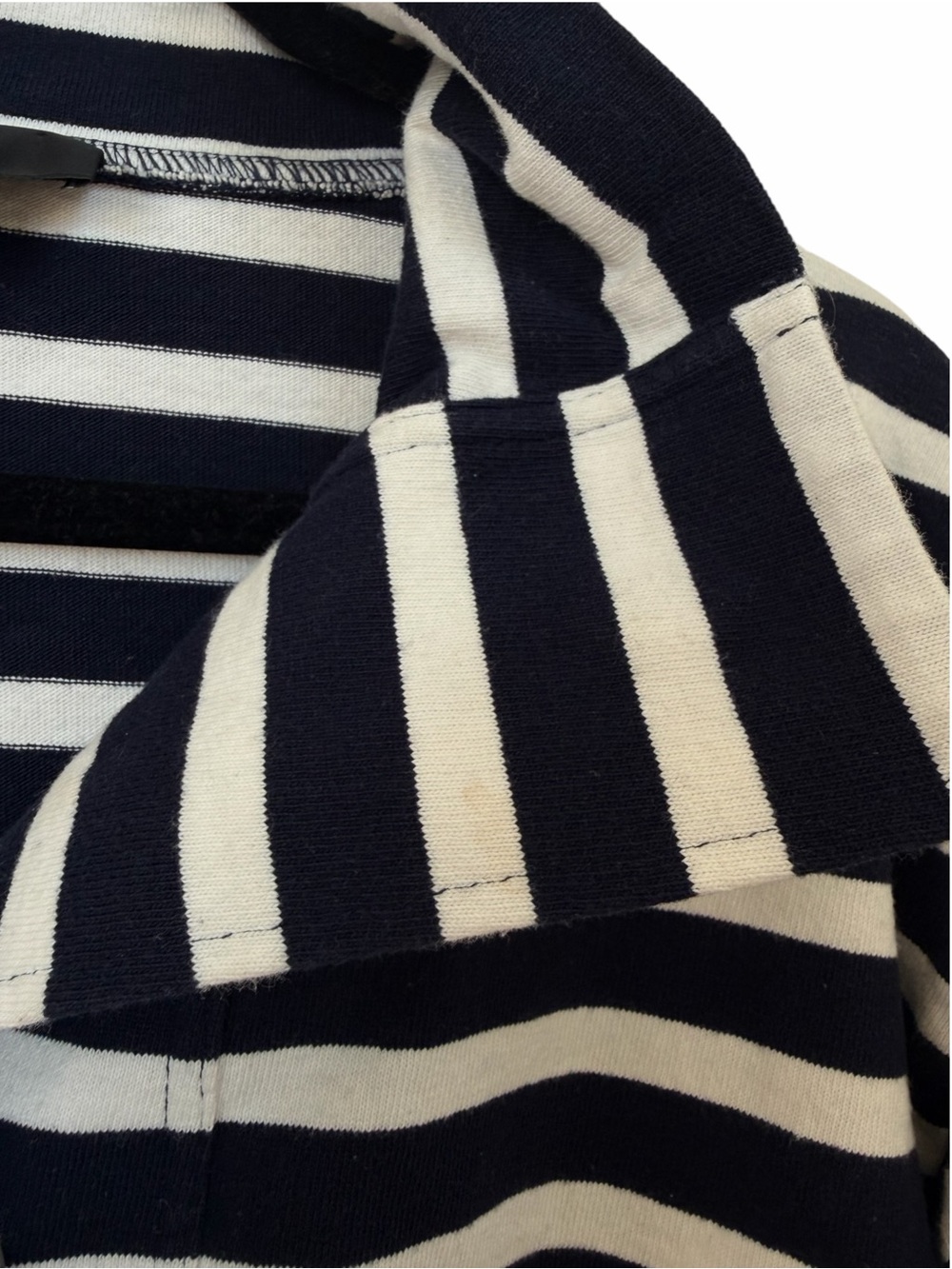 J. Crew Navy and White Striped snap-neck knit popover - Picture 13 of 13